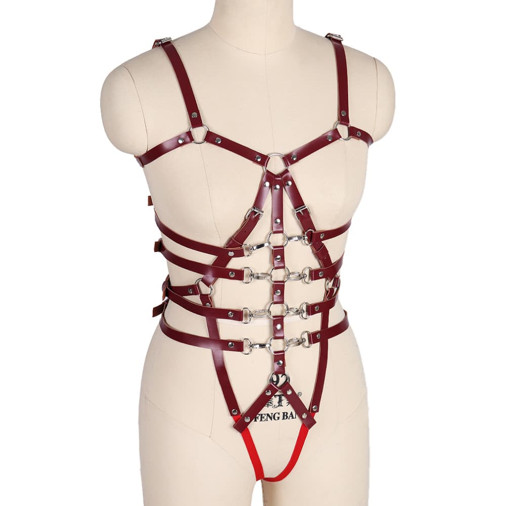 Leather Body Cage Harness - thumbnail 2