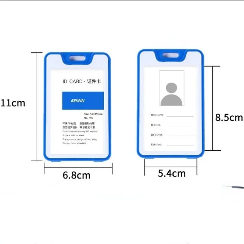 Plastic ID and card holder with lanyard - thumbnail 6