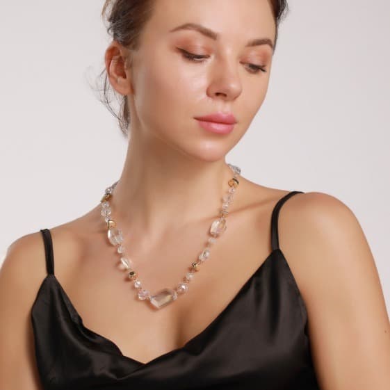 Crystal Pendant Couples' Necklace - thumbnail 4
