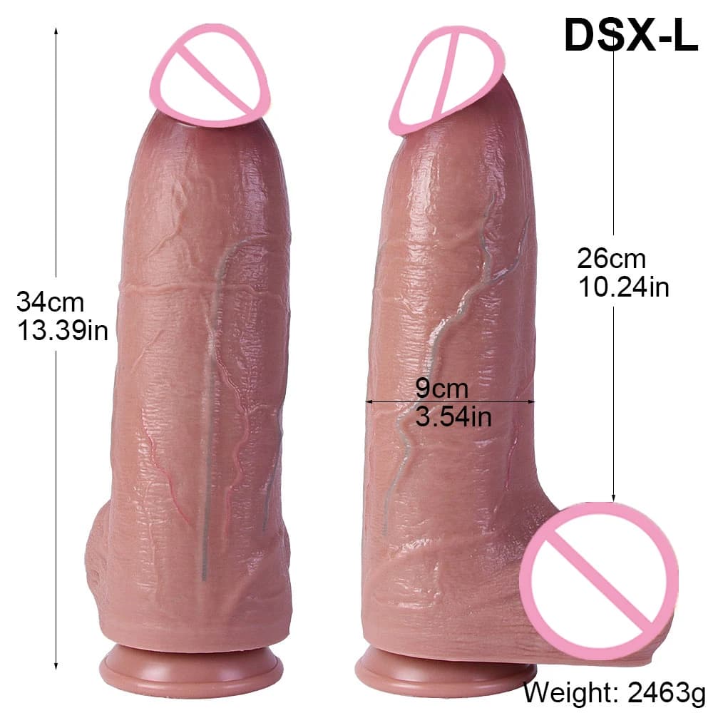 Lifelike realistic dildo with suction cup and dual firmness - thumbnail 2