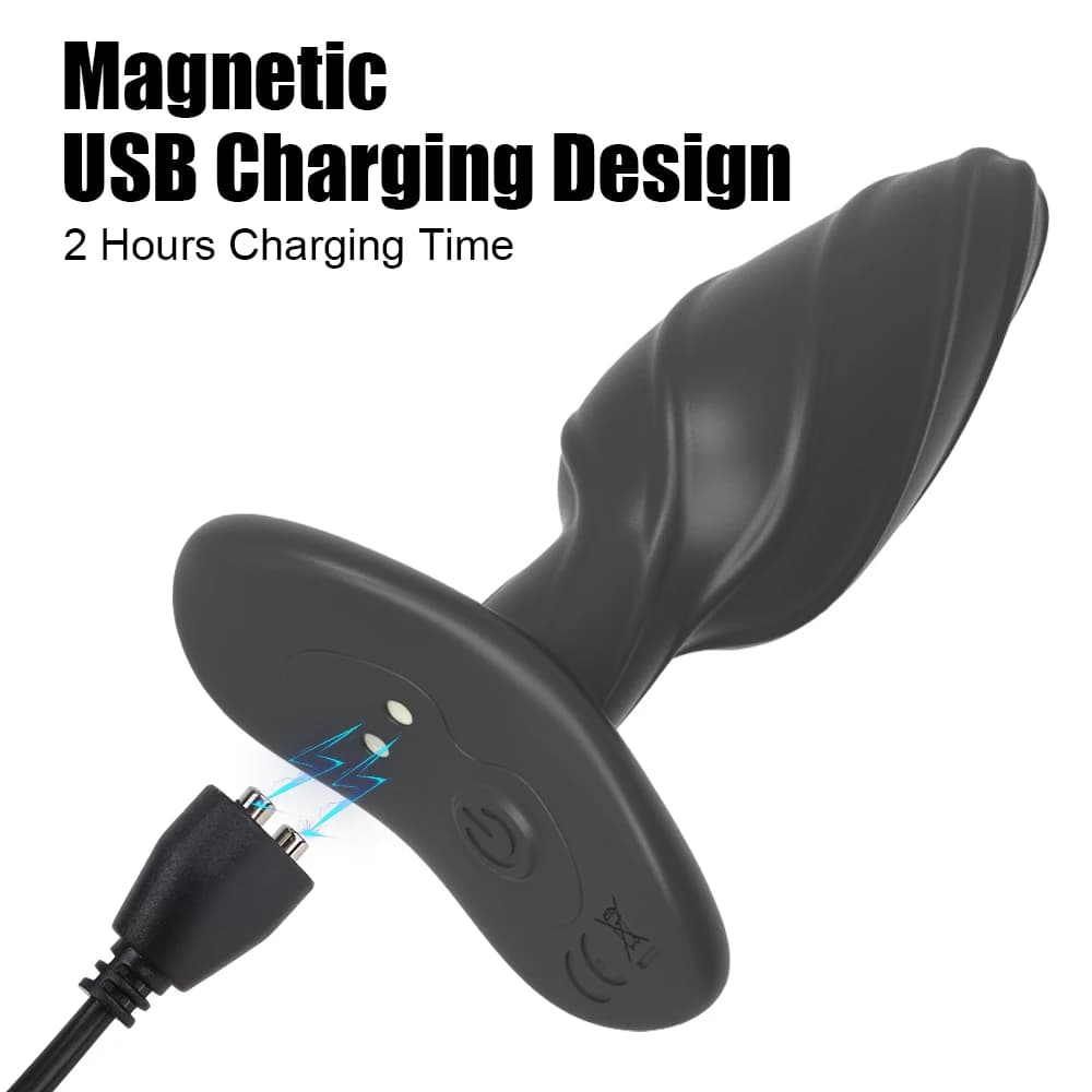 Wireless remote control electric shock vibrating anal plug - thumbnail 3