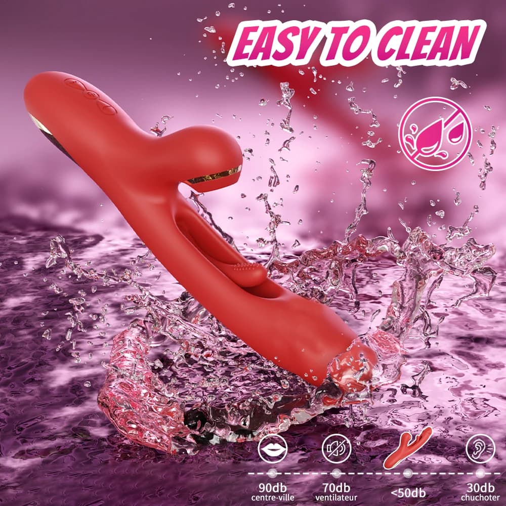 Multi-function clitoral stimulator with sucking, tapping, and flapping - thumbnail 5