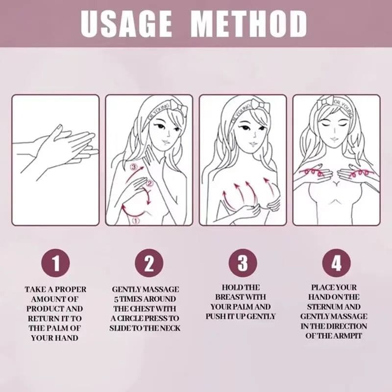 Natural Breast Enlargement Cream Boobs Enhancement Oil Bust Enlarging Bigger Chest Massage Lift Firming Up Size Bust Body Care - thumbnail 5