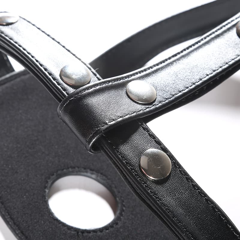 Leather Head Harness with Ring Gag - thumbnail 3