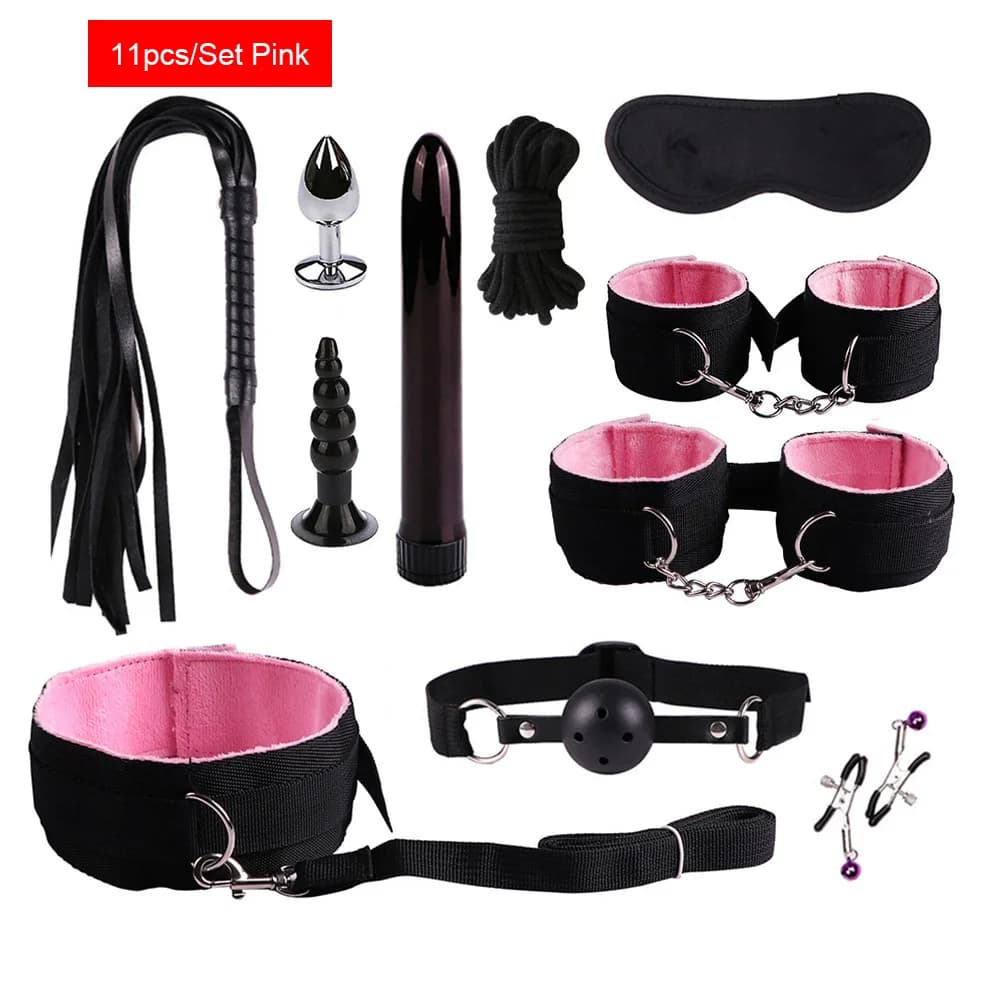 BDSM couples kit with handcuffs and anal plug - thumbnail 4