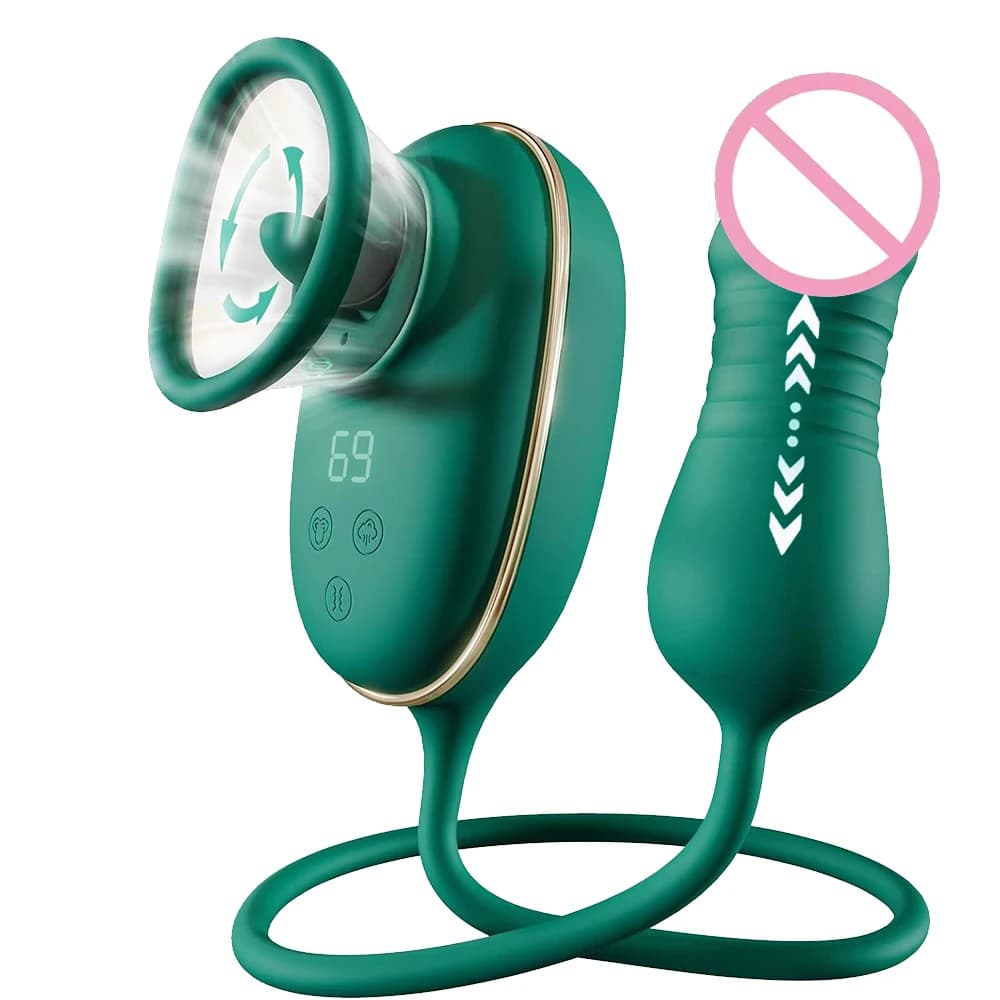 Three in one thrusting, licking, and sucking toy - image 1