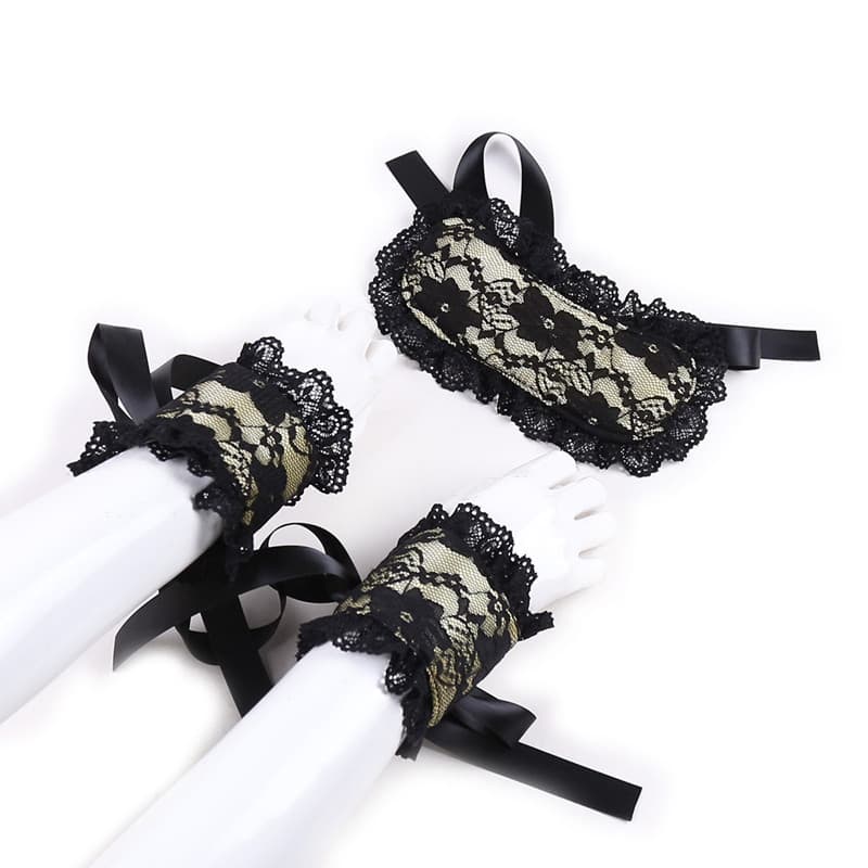 Lace Blindfold and Cuffs Set - thumbnail 4
