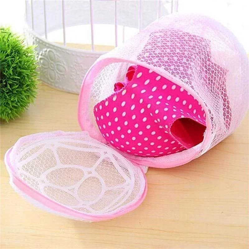 Cotton lingerie washing mesh bag with secure zipper - thumbnail 4