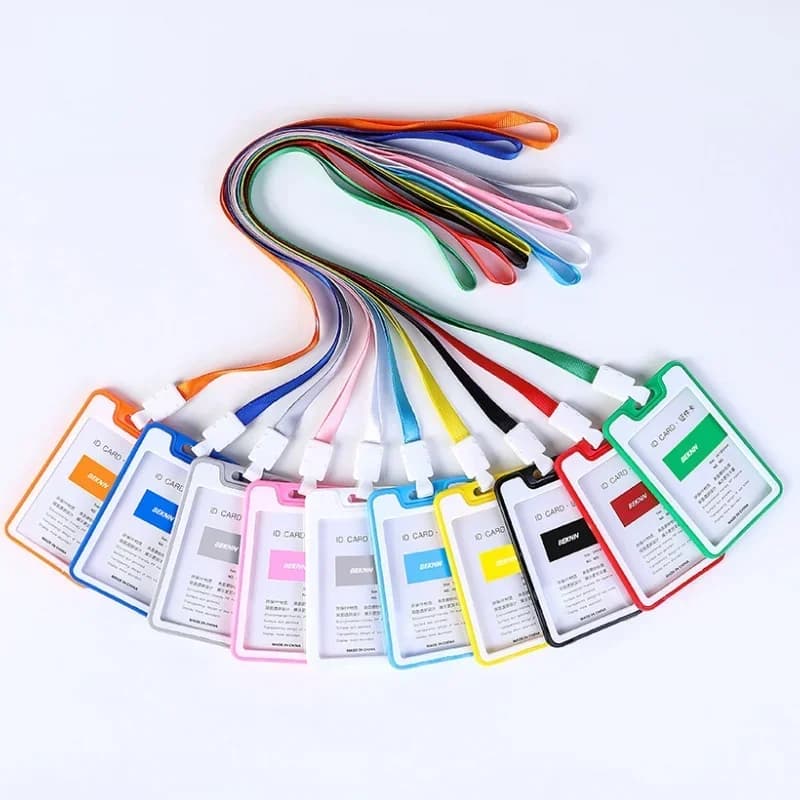 Plastic ID and card holder with lanyard - thumbnail 3