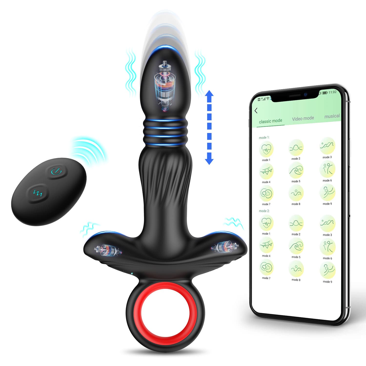App-Controlled Prostate Plug with Ring - thumbnail 5