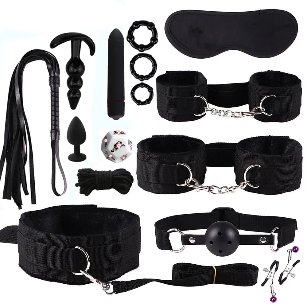 BDSM coupling kit with restraints and plug - thumbnail 2