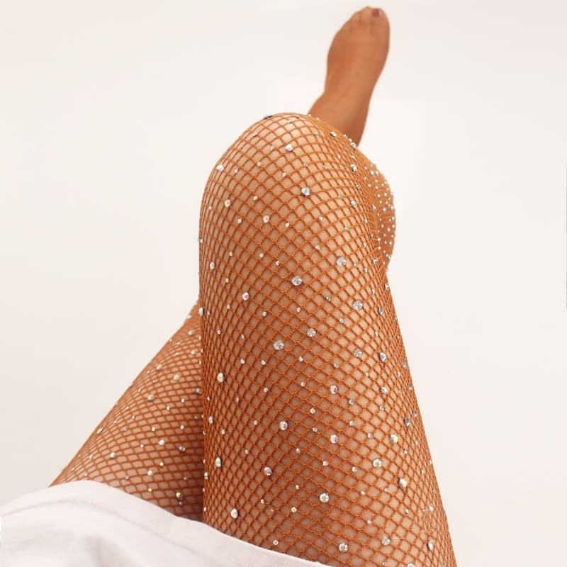Rhinestone Fishnet Tights - thumbnail 6