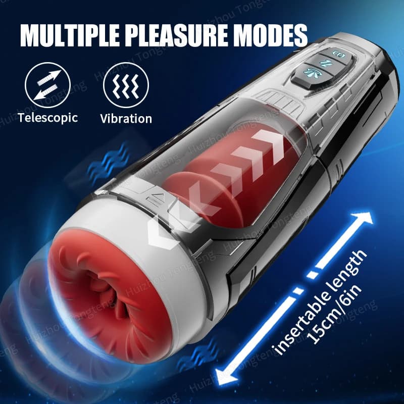 Automatic male masturbator with vibration and suction - thumbnail 2