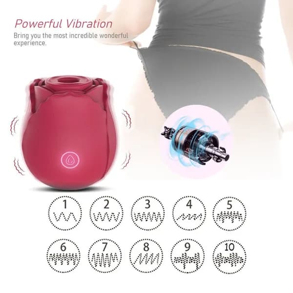 Rose Suction Vibrator, 10 Speeds - thumbnail 6