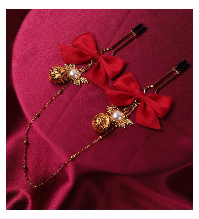 Bow Nipple Clamps with Chain - thumbnail 8
