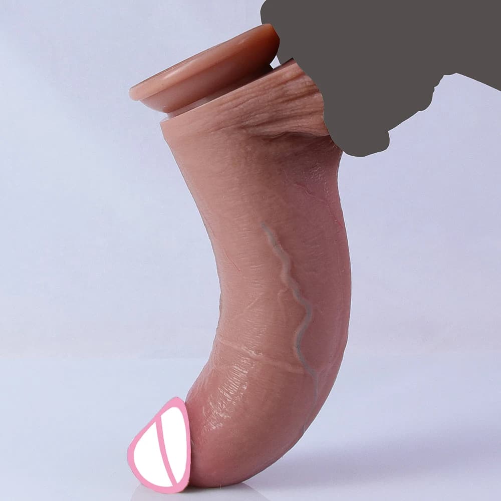 Lifelike realistic dildo with suction cup and dual firmness - thumbnail 6