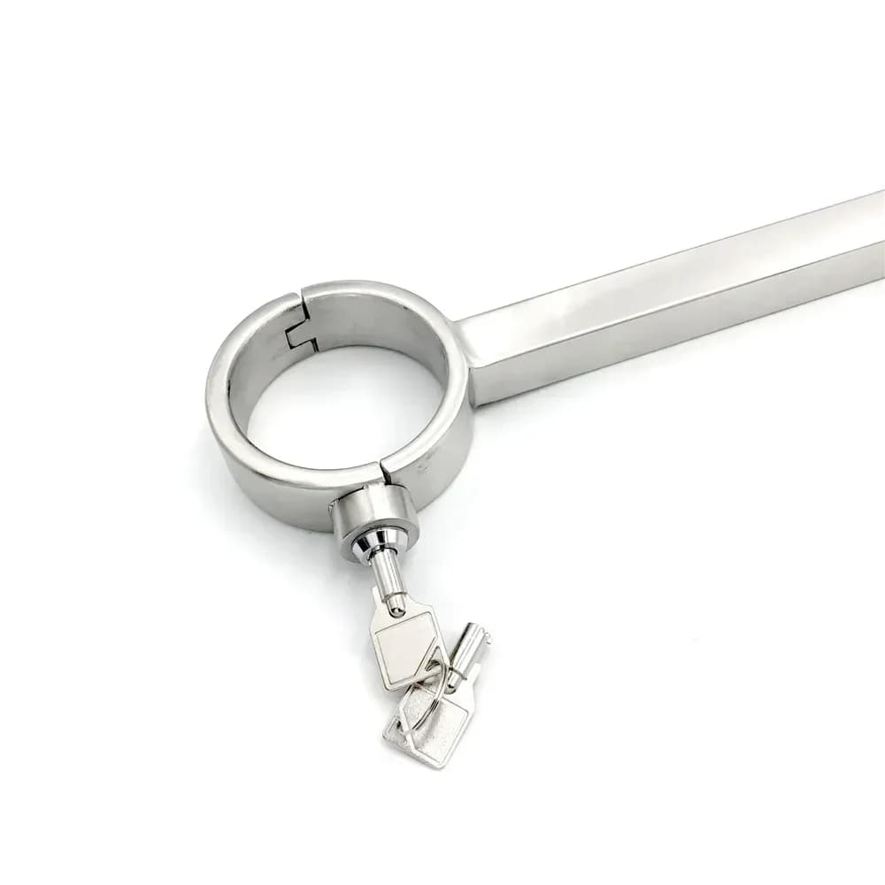 Metal bondage collar and handcuffs restraint set - thumbnail 6