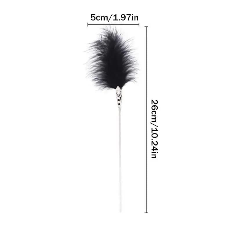 Feather teasing rod for sensory foreplay - thumbnail 6