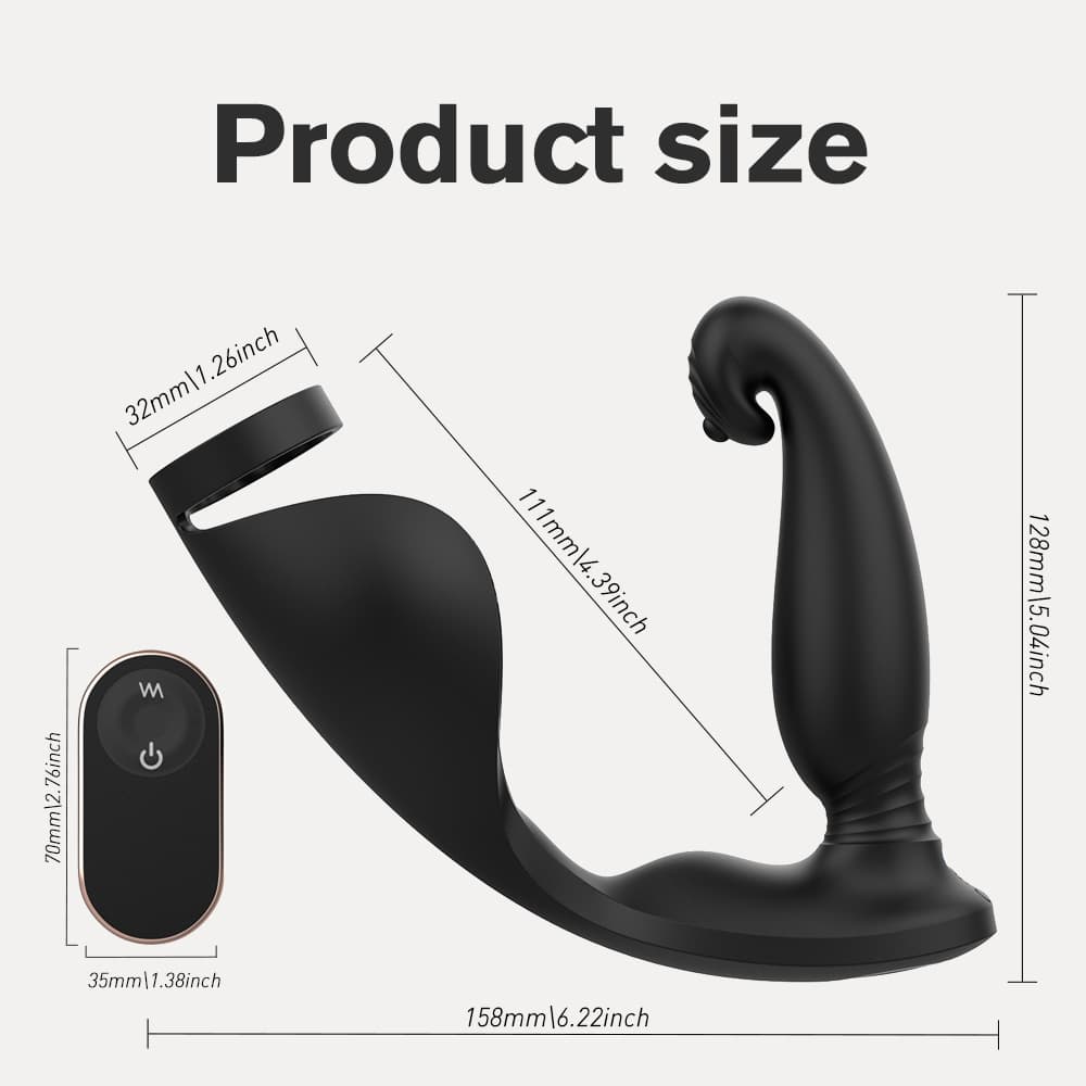 Ergonomic Prostate Massager, 9 Modes - thumbnail 2