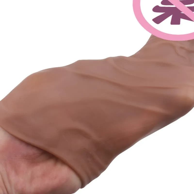Flexible silicone penis extension sleeve for couples - thumbnail 5