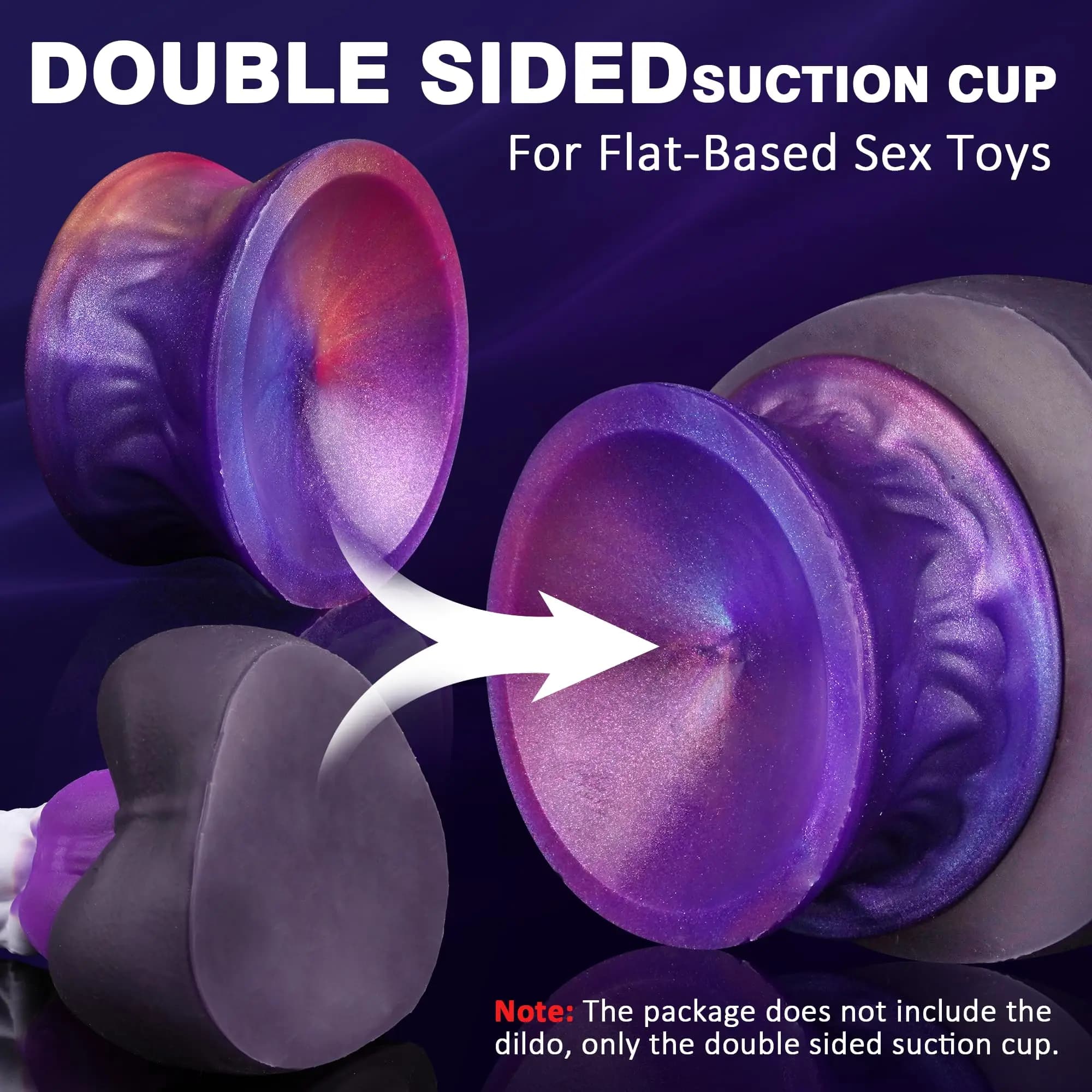 Double-sided silicone attachment saddle for dildos and attachments - thumbnail 2