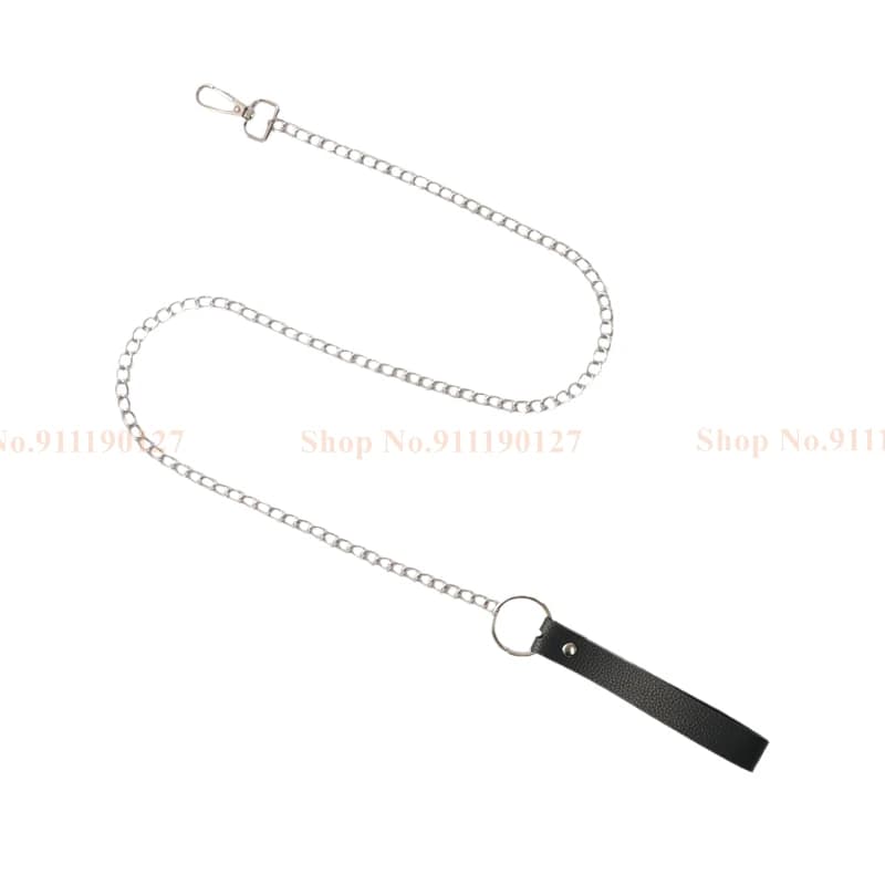 Leather collar and nipple chain set - thumbnail 3