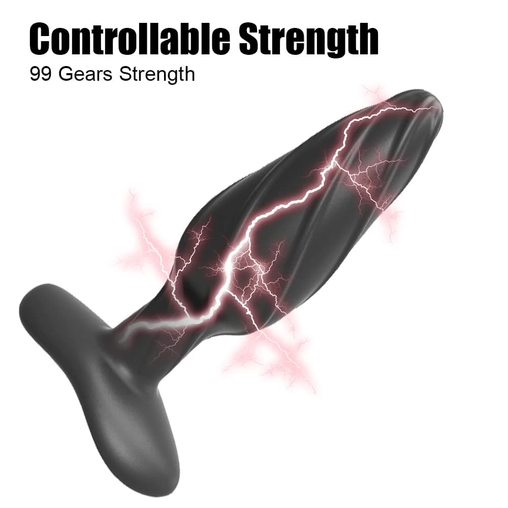 Wireless remote control electric shock vibrating anal plug - thumbnail 6