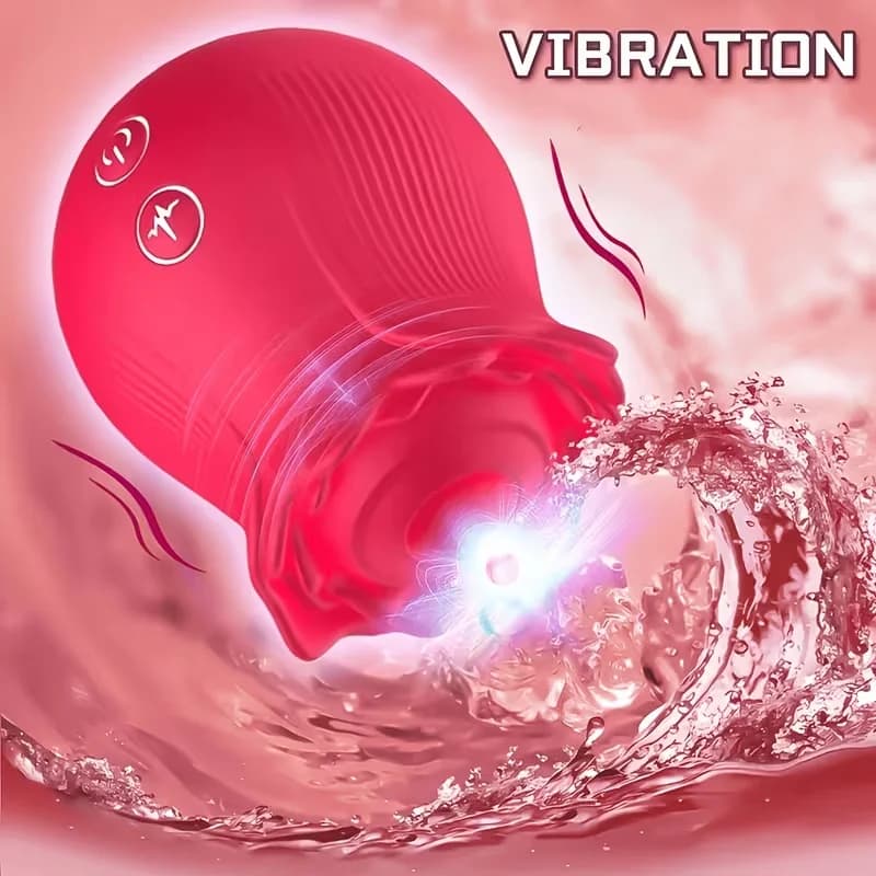 Rose shaped clitoral suction and vibration toy - thumbnail 4