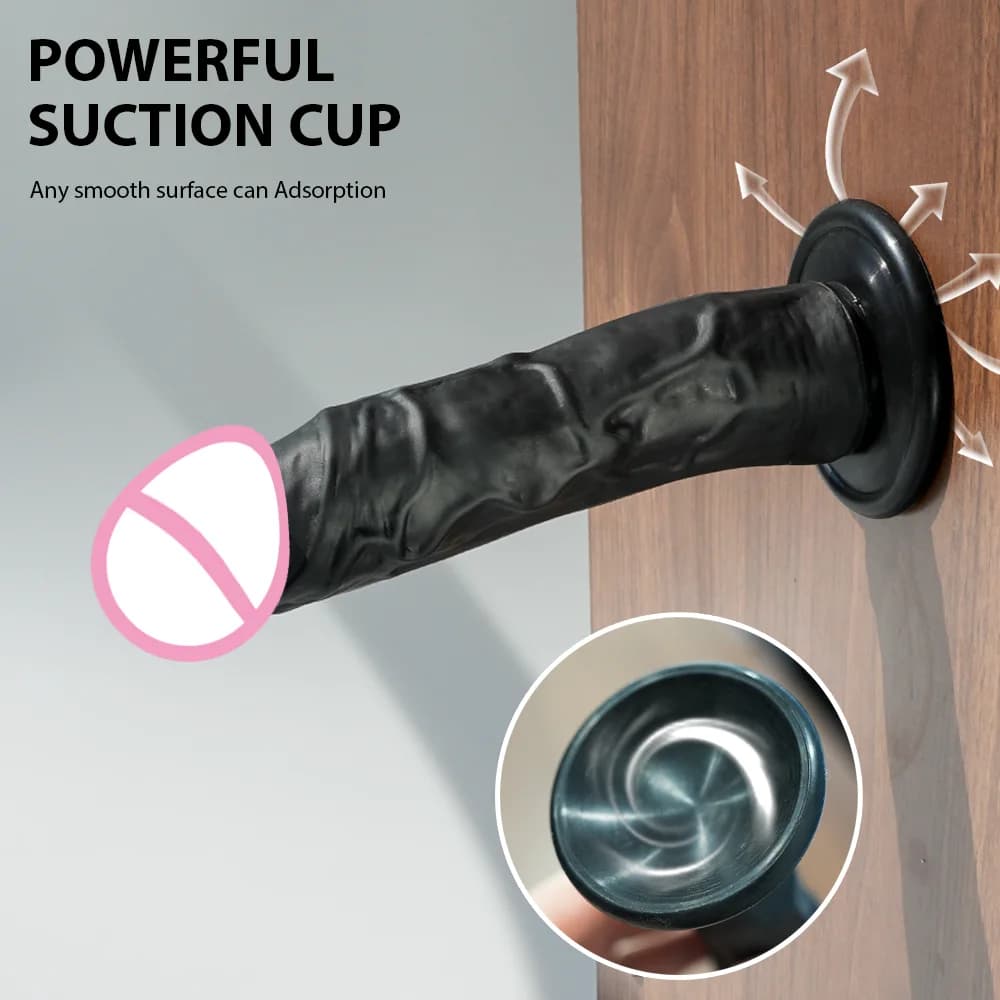 Realistic silicone dildo with suction base - thumbnail 4