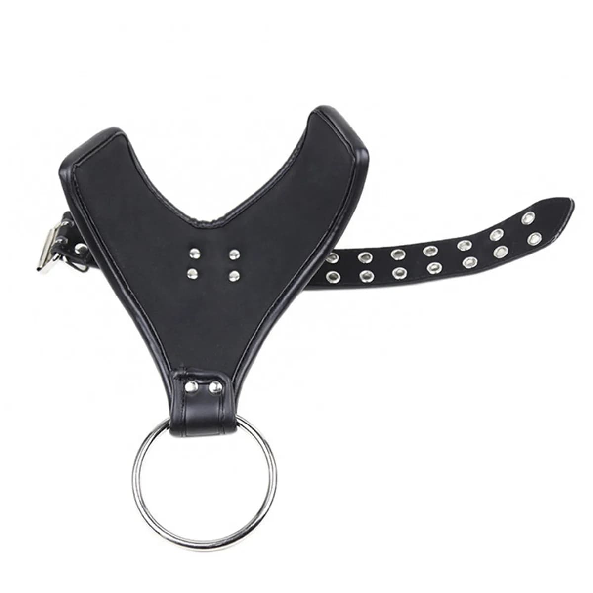 Leather ankle and wrist suspension cuffs for bondage - thumbnail 3