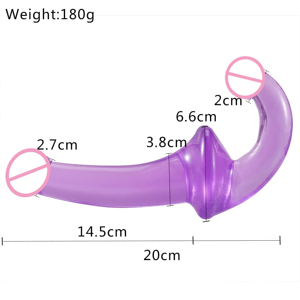 Strapless Double-Ended Jelly Dildo - thumbnail 5