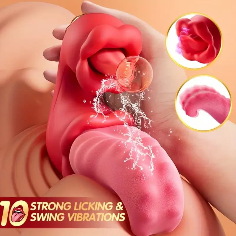 Four-in-one thrusting dildo with clitoral licking modes - thumbnail 2