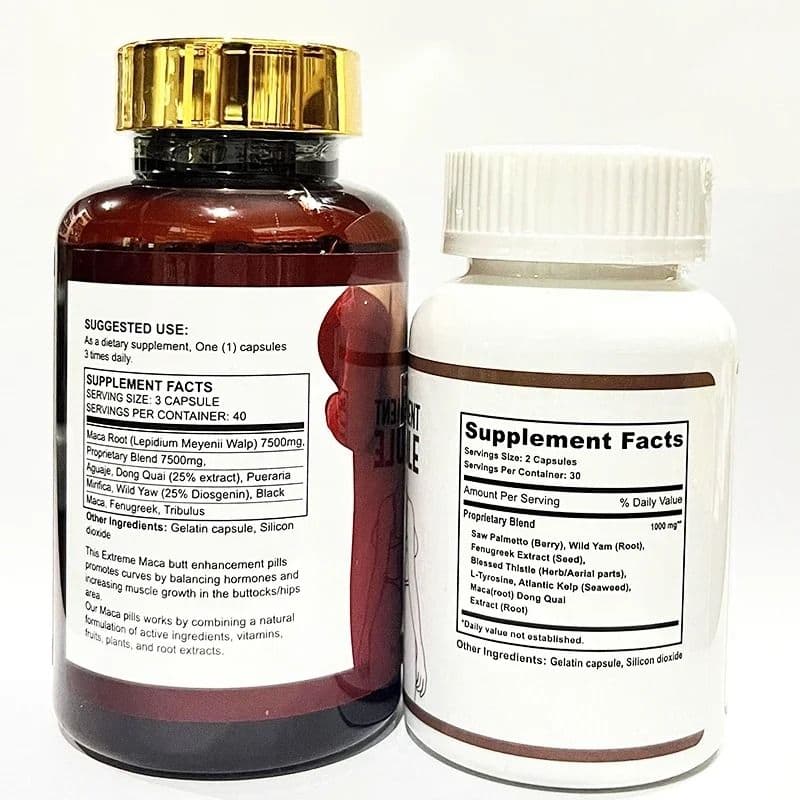 2Pcs Maka Buttock Pills + Hip Capsules ，hip shaping dietary supplement - thumbnail 2
