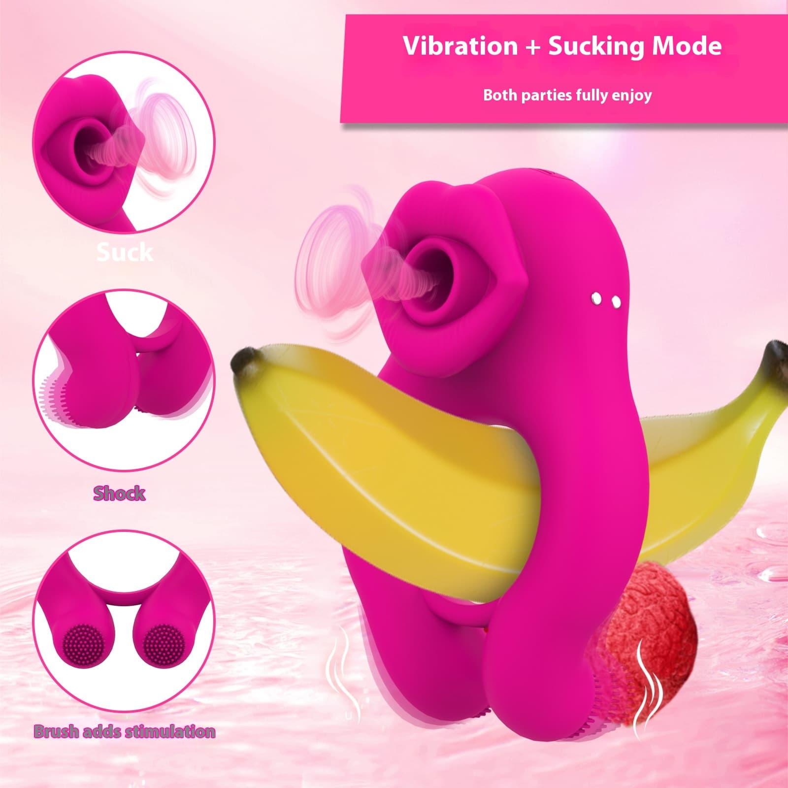 Suction Vibrating Couples Ring - thumbnail 2