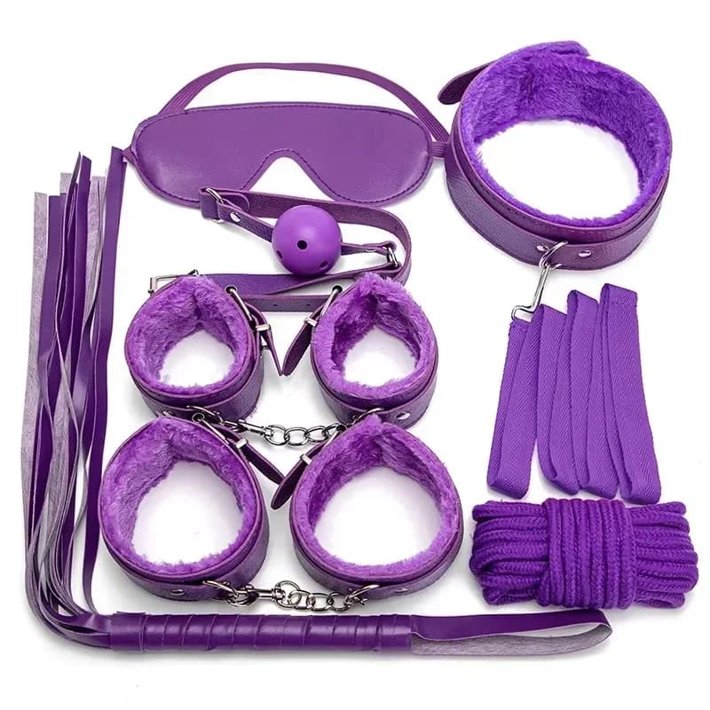 Complete bondage kit with cuffs and blindfold - thumbnail 4
