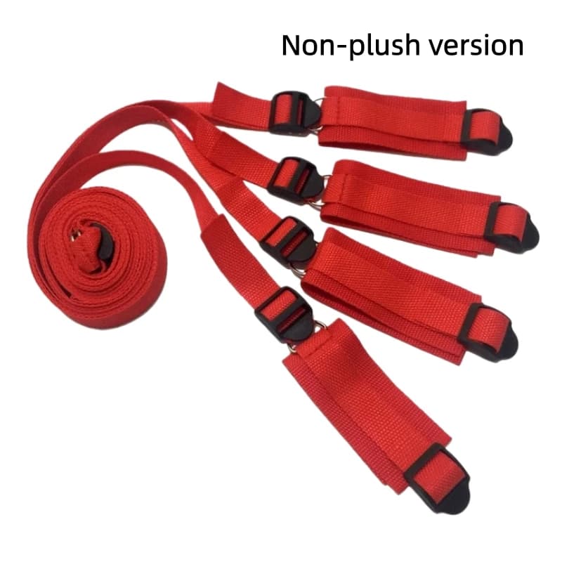 Adjustable bed bondage restraint set with cuffs - thumbnail 4