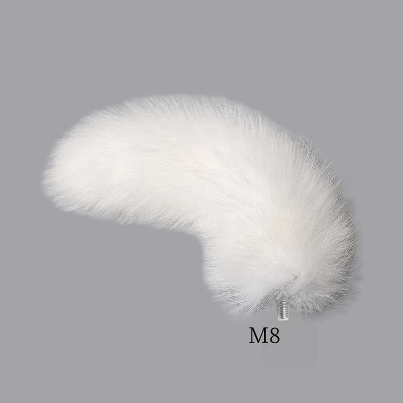 Spliceable white fox tail bondage and cosplay accessory - thumbnail 5