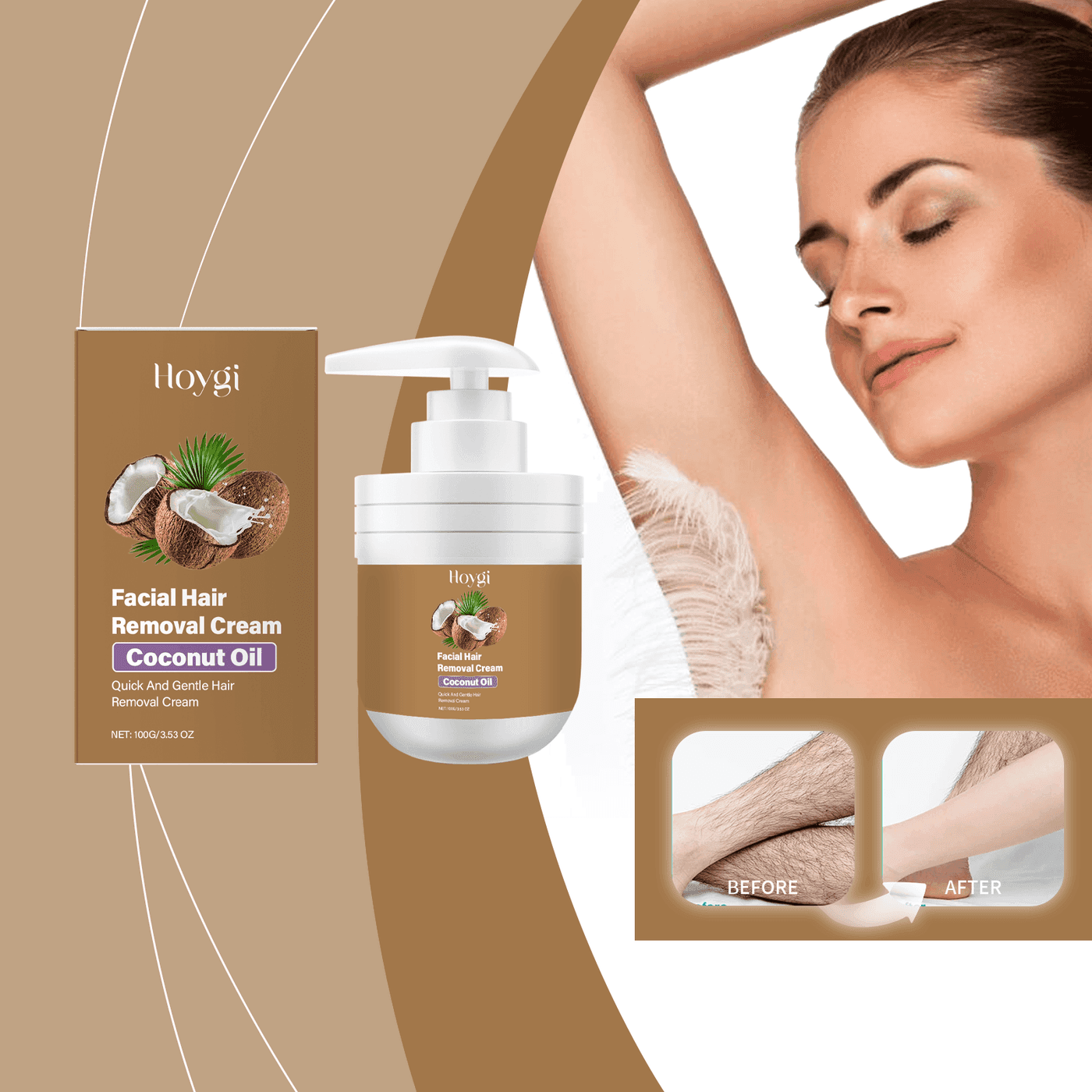 Coconut Gentle Facial Hair Removal Cream - thumbnail 6