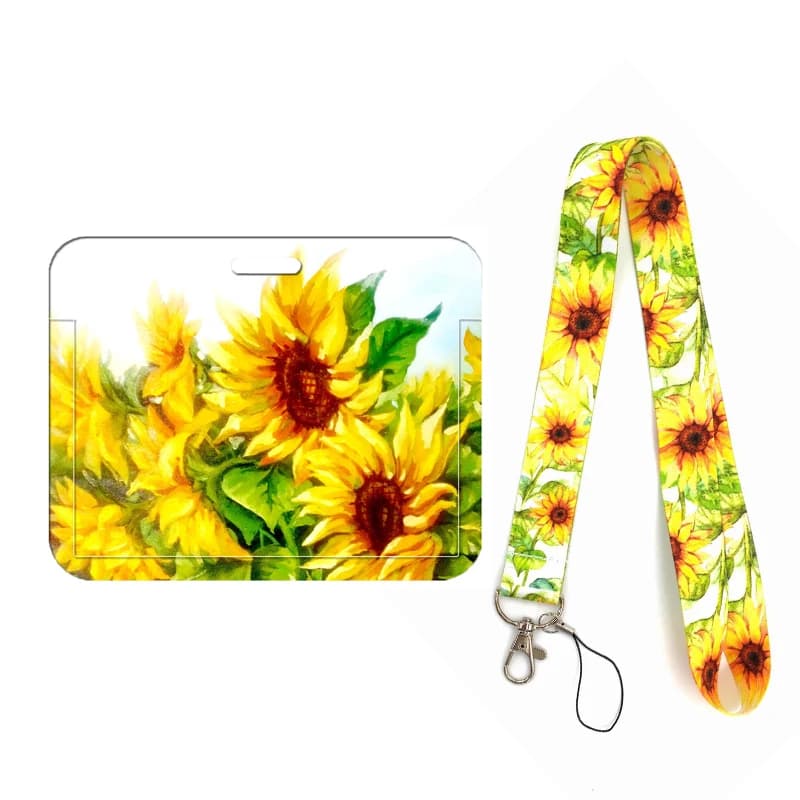 Heart flower card holder with lanyard - thumbnail 3