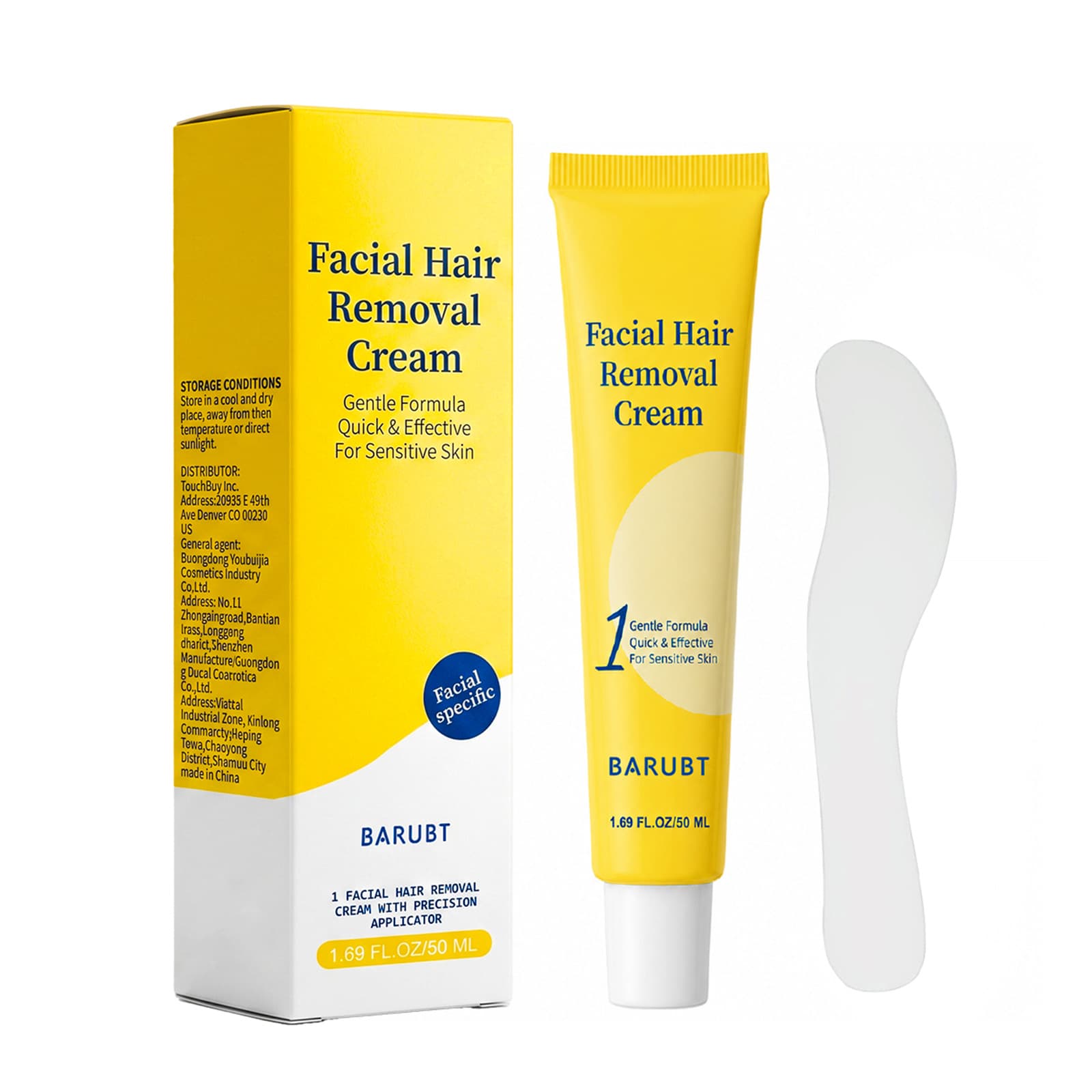 Facial Hair Removal Cream Kit, Gentle Formula For Sensitive Skin, 50ml - thumbnail 2