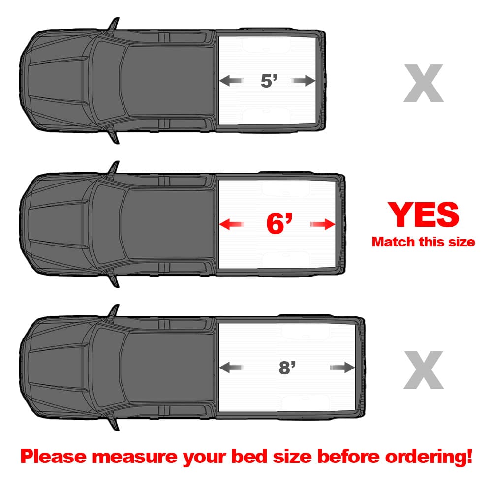 6' Soft Rollup Tonneau Cover Truck Bed For 0584--VX-109-0584 - thumbnail 5