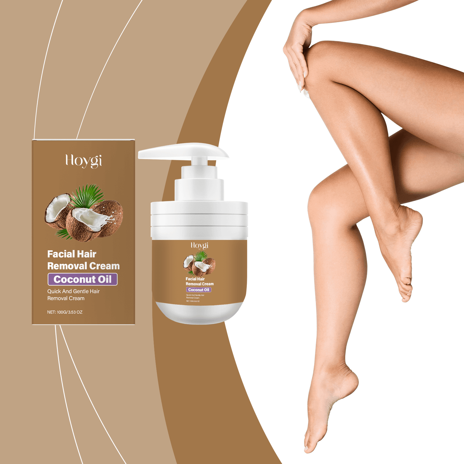 Coconut Gentle Facial Hair Removal Cream - thumbnail 3