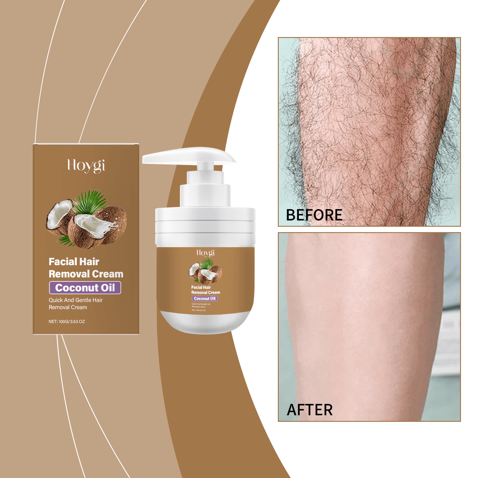 Coconut Gentle Facial Hair Removal Cream - thumbnail 4