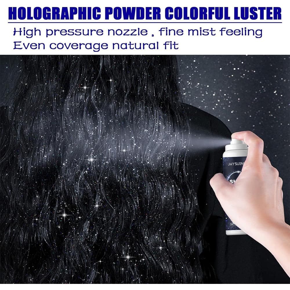 Glitter Spray,Long-Lasting Sparkle Effect Shiny Glitter Spray For Hair Body - thumbnail 8