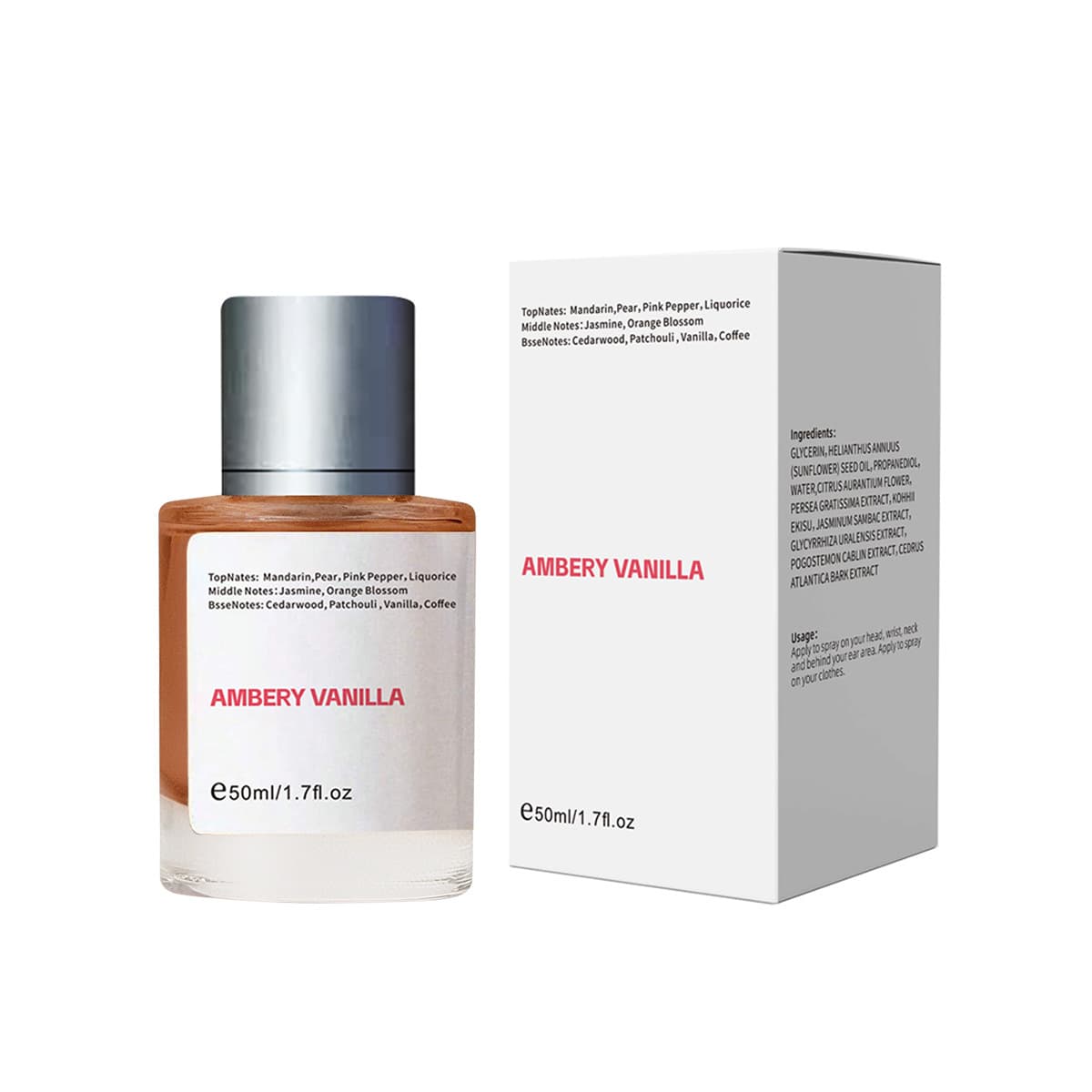 Amber Vanilla Alcohol-Free Perfume Spray 50ml - image 1
