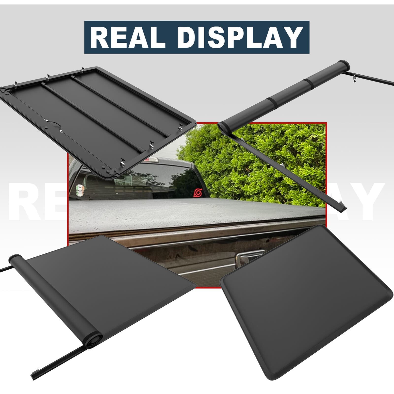 6FT Truck Bed Soft Roll Up Vinyl Tonneau Cover--A86364-915JM44410 - thumbnail 4