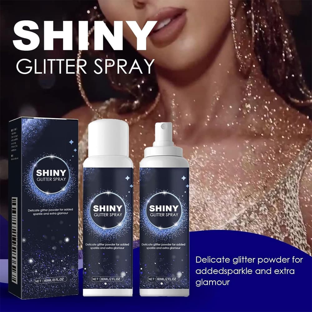 Glitter Spray,Long-Lasting Sparkle Effect Shiny Glitter Spray For Hair Body - thumbnail 2