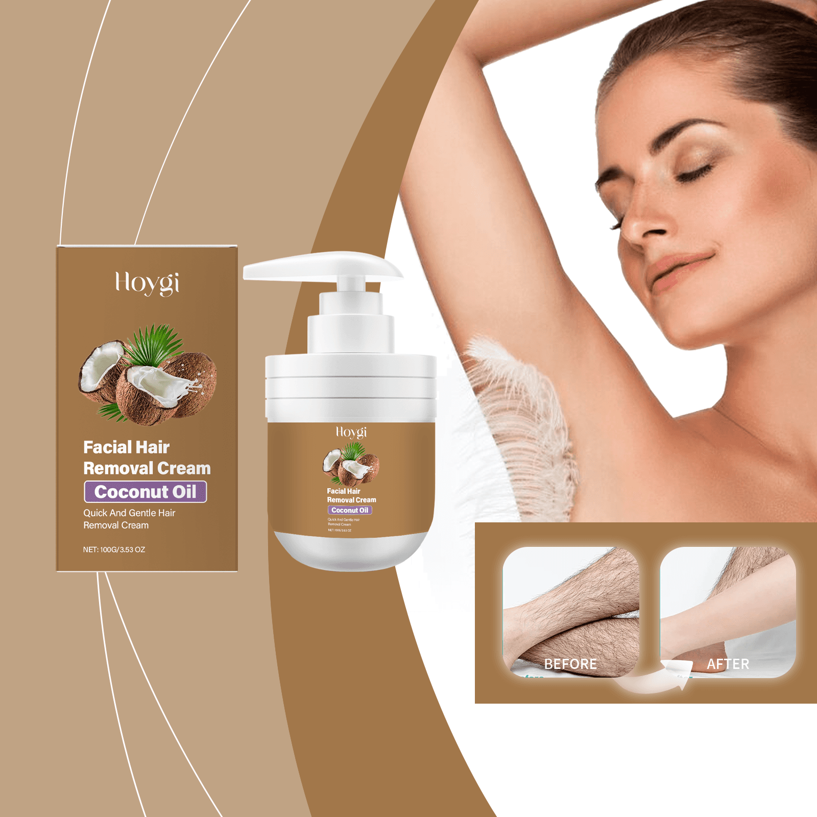 Coconut Gentle Facial Hair Removal Cream - thumbnail 6