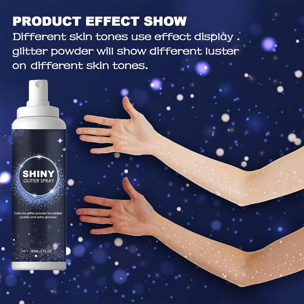Glitter Spray,Long-Lasting Sparkle Effect Shiny Glitter Spray For Hair Body - thumbnail 7