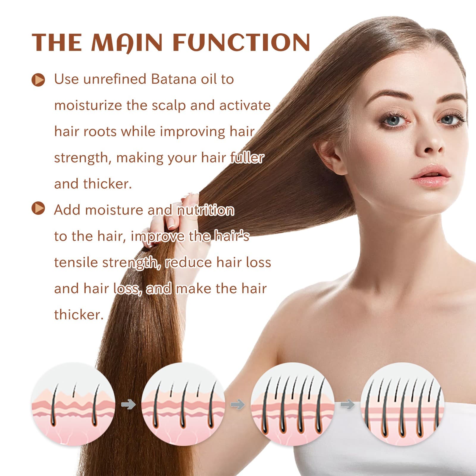 Batana Oil Hair Conditioner, Natural Batana Oil For Hair Growth For Healthier Thicker Hair, Stimulates Hair Follicles - thumbnail 2